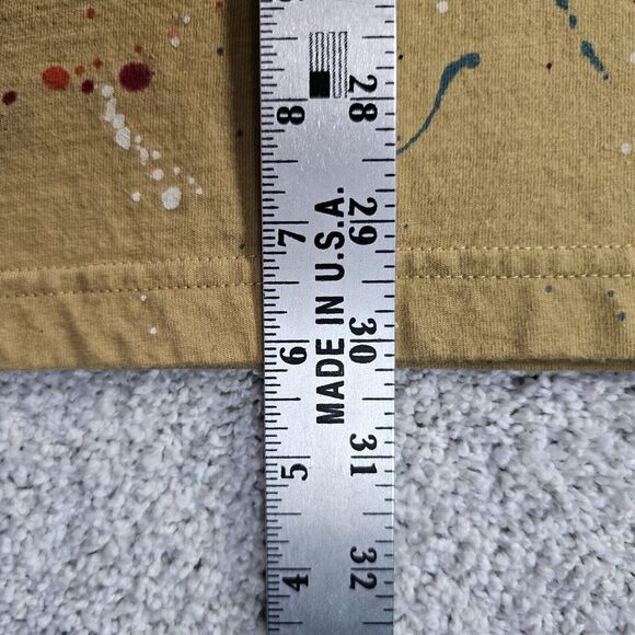 BORN FLY‎ Mens Paint Splatter T-Shirt Size XL Embroidered Logo 100% Cotton - Picture 6 of 9